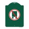 Signmission Designer Series National Network Prohibited, Green & White Aluminum Sign, 18" x 24", GW-1824-23864 A-DES-GW-1824-23864 - alternate 1